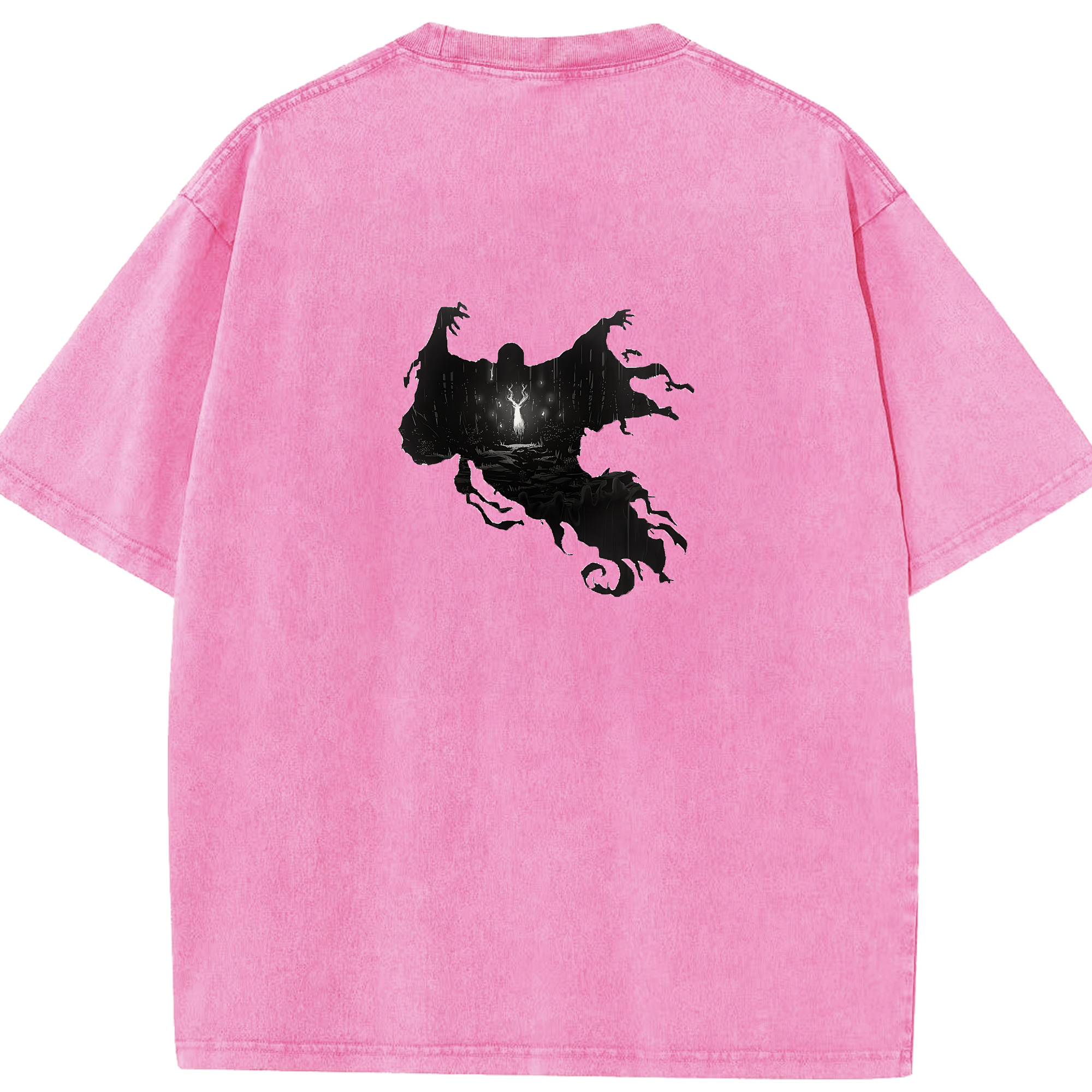 （画像用） Harry Potter ハリー・ポッターシリーズ 綿100% ヴィンテージ風 半袖Tシャツ（背面プリント）